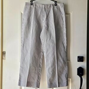 Banana Republic Linen Blend Pinstripe Logan Pants